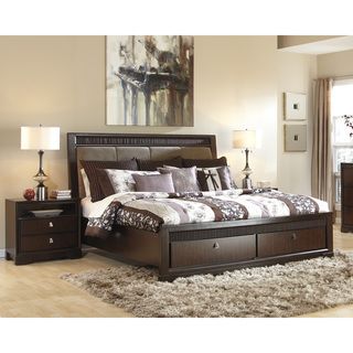 Signature Design by Ashley Marxmir Medium Brown Upholstered Bed