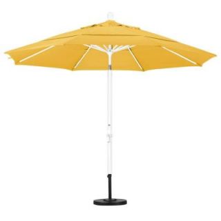 California Umbrella 11 ft. Aluminum Collar Tilt Double Vented Patio Umbrella in Yellow Pacifica GSCU118170 SA57 DWV