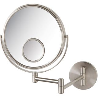 Jerdon Dual Sided Wall Mount Mirror with Spot Mirror