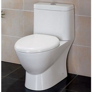 EAGO TB346 Toilet, Modern Dual Flush One Piece Eco Friendly Ceramic   White