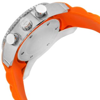 Commander Chronograph Orange Silicone White Dial