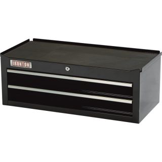 Ironton 26 1/2in. 2-Drawer Mid Tool Chest — 26 1/2in.W x 12in.D x 9 5/8in.H  Tool Chests
