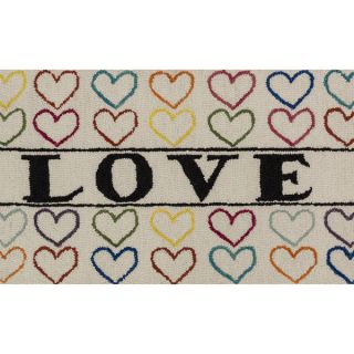 Hand tufted Keely Ivory/ Multi Love Rug (23 x 39)   17080414