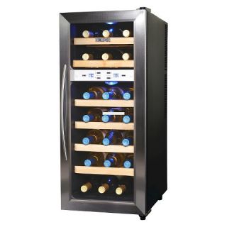 NewAir 21 Bottle Dual Zone Wine Cooler   Stainless Steel AW 211ED