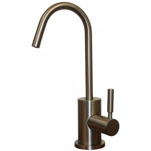 Whitehaus WHFH C1403 BN Point of use drinking water faucet with gooseneck spout   Brushed Nickel