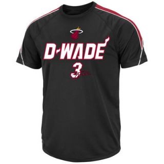 Majestic Dwyane Wade Miami Heat Elevate The Game Shooter T Shirt   Black