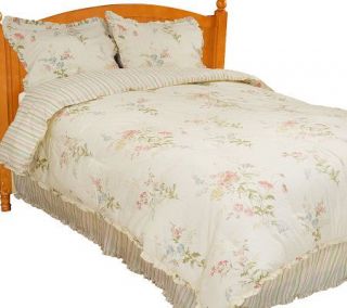Country Charm 4 Piece Floral Print Full Size Comforter Set —