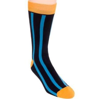 Jyinstyle Men Straight Up Blue Patterned Casual Dress Fashion Crew Socks (10 13)