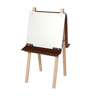 Wood Designs™ Art Double Adjustable Easel With Markerboard and Brown Tray, Birch