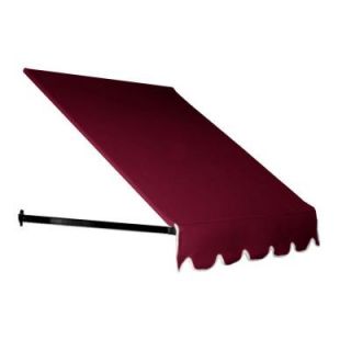 AWNTECH 6 ft. Dallas Retro Awning (18 in. H x 36 in. D) in Burgundy for Low Eaves ER1836 6B