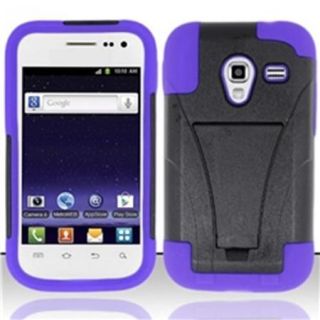 Insten Purple PC+Silicone 2 Layer Hybrid Hard Shockproof Case Cover with Kickstand For Samsung Galaxy Admire 4G LTE R820
