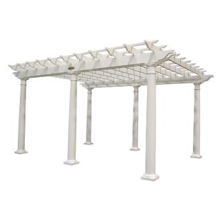 Suncast 192 in W x 105 in L x 105 in H x White Resin Freestanding Pergola