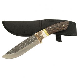 Defender Full tang 11 inch Stag Handle Hunting Knife with Sheath