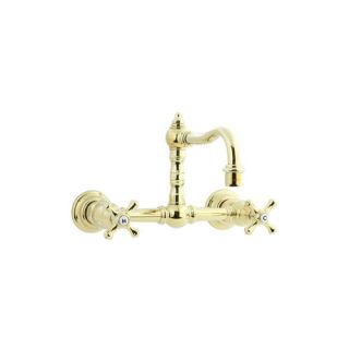 Highlands Wall Mounted Bathroom Sink Faucet with Double Cross Handles