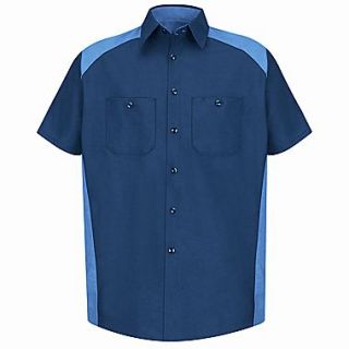 Red Kap Mens Motorsports Shirt SS x 5XL, Navy / postman blue