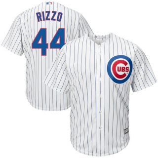 Majestic Anthony Rizzo #44 Chicago Cubs White Big & Tall Cool Base Player Jersey