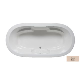 Laurel Mountain Warren 72 in L x 36 in W x 22 in H Acrylic 2 Person Oval Drop in Air Bath