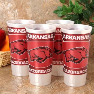 Arkansas Razorbacks 4 Pack 24oz. Plastic Souvenir Cups