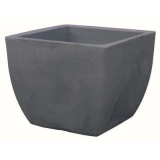 Marchioro 15.75 in. Dia Slate Curved Plastic Sides Planter Pot 363705