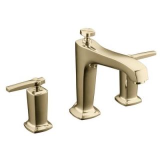 KOHLER Margaux Deck Mount High Flow Bath Faucet Trim with Lever Handles in Vibrant French Gold (Valve Not Included) K T16237 4 AF