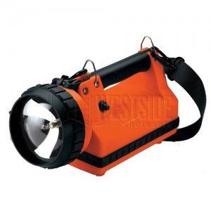 Streamlight 45116 Lantern Litebox Standard Rechargeable 8 Watt Spot Bulb with 120V AC, 12V DC, Shoulder Strap and Mounting Rack   Orange