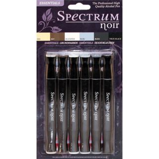 Set of Six Spectrum Noir Alcohol based Double ended Essentials Markers