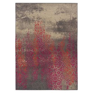 Climbing Floral Area Rug   Gray/Pink