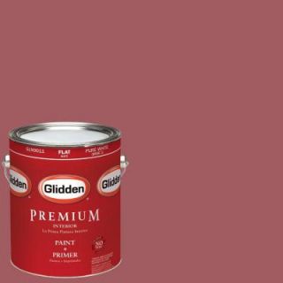 Glidden Premium 1 gal. #HDGR50 Painted Desert Red Flat Latex Interior Paint with Primer HDGR50P 01F
