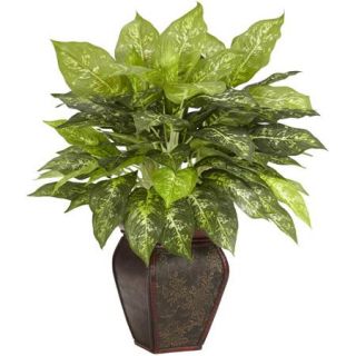 Dieffenbachia with Decorative Vase Silk Plant