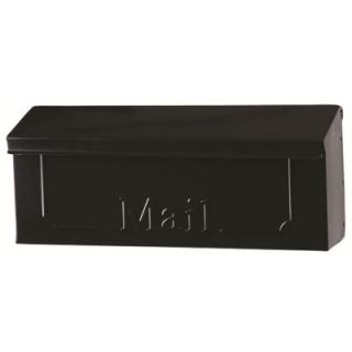 Gibraltar Mailboxes Townhouse Black Steel Horizontal Wall Mount Mailbox THHB0001