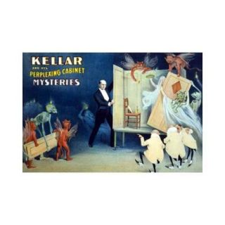 Kellar And His Perplexing Cabinet Mysteries Print (Canvas Giclee 20x30)