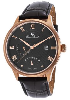 Volos Dual Time Black Genuine Leather and Dial Rose Tone Case