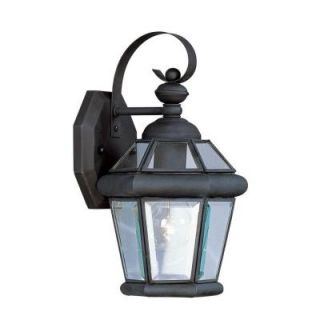 Livex Lighting Wall Mount 1 Light Outdoor Black Incandescent Lantern CLI MEN2061 04