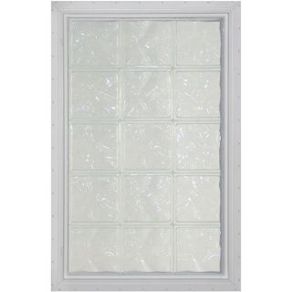 Pittsburgh Corning LightWise Decora White Vinyl New Construction Glass Block Window (Rough Opening 33.1875 in x 40.9375 in; Actual 32.1875 in x 39.9375 in)