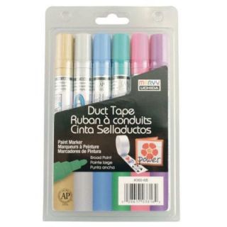 Marvy Uchida Pastel Colors Broad Point Duct Tape Paint Marker Set (6 Piece) 360 6B