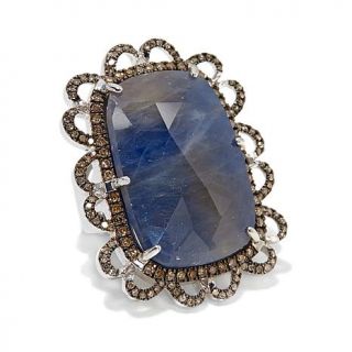 Rarities Fine Jewelry with Carol Brodie 24.07ct Sapphire Slice and Champagne D   7708802