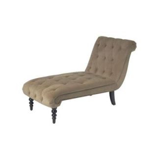 Ave Six Curves Tufted Chaise in Coffee Velvet CVS72 C27