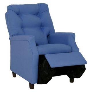 Komfy Kings Deluxe Upholstered Kids Recliner Chair   Blue