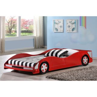 Donco Kids Red Race Car Twin Bed   15472046   Shopping