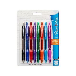 Paper Mate Profile Retractable Ballpoint Pen, Bold Point 1.4 mm, Assorted Colors, 8/pk (54549)