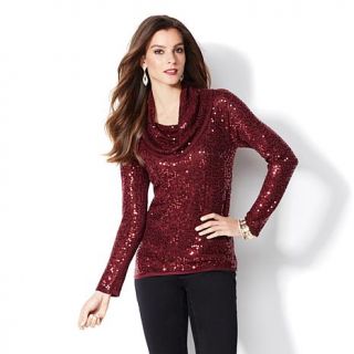IMAN Platinum Collection Sensational Sequin Sweater   7832439