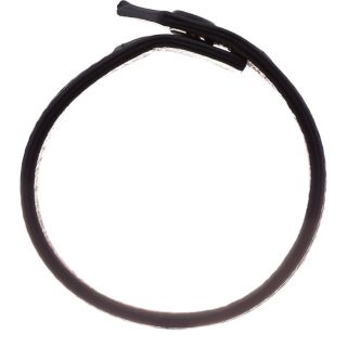 Want Les Essentiels de la Vie Black Leather Zip Bracelet