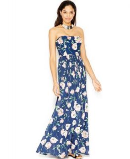 French Connection Strapless Floral Print Maxi Dress   Dresses   Women