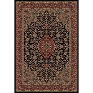 Concord Global Dynasty Black Rectangular Indoor Woven Oriental Area Rug (Common 7 x 10; Actual 79 in W x 114 in L x 6.58 ft Dia)