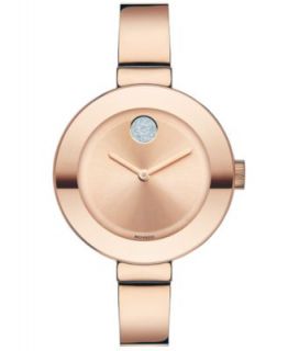 Movado Watch, Womens Swiss Bold Rose Gold Ion Plated Stainless Steel
