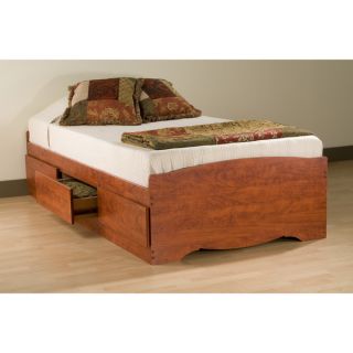 Black Twin Mates Composite Wood Platform Storage Bed with Three