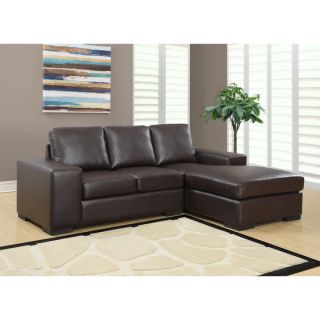 Dark Brown Bonded Leather Sofa Lounger   16862268   Shopping