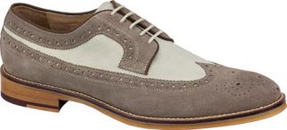 Mens Johnston & Murphy Conard Wing Tip   Grey/Off White Suede