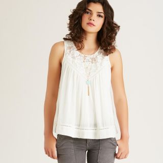 White Crochet Paloma Tank Top