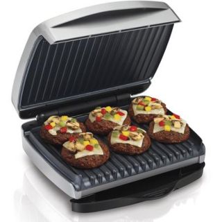 Hamilton Beach Indoor Grill with Removable Grids, Silver